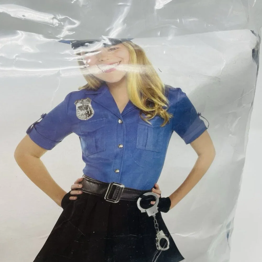 Cop Cutie Police‎ Officer Youth Girls Size Large 14/16 Halloween Costume in Blue